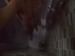 taking a shower (flabby dick)