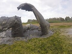 Stinky black mud bath