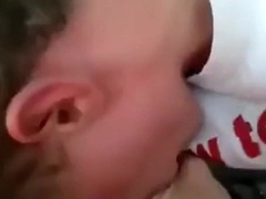 Young Towheaded Gives Parent Roadhead