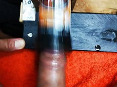 Paja con masturbador casero orgasmica