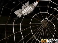 Bound twink Chad Chambers receives blowjob from Luke Desmond
