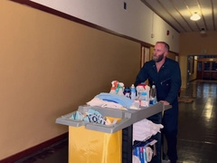 Janitor Caught Jacking in the Closet