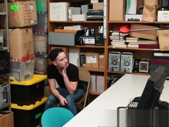 Twink shoplifter gobbles and gets barebacked