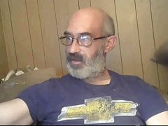 dad jerks off and cums