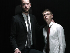 Twink gets ass spanked and hard drilled in a kinky gay game