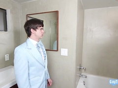 Enormous chisel queer blow-job fucky-fucky with jizz shot