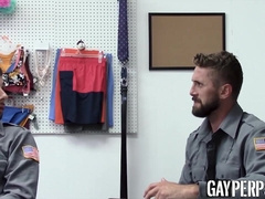 Young man in uniform teased into being barebacked hardcore