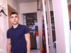 Stellar jock gets throated his stiff man sausage despite of him: Alex.