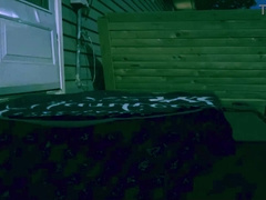 Opening up on the Porxh at Night in Boxers and Lattice Shadow jun 25