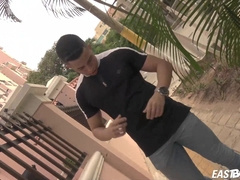 Nubile latino muscle stud Roy Smith flashes his figure