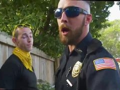 Two hot daddies with big cocks in police uniforms deliver the ultimate queer experience!