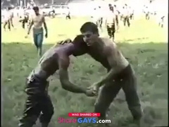Turkish Wrestlers' Outdoor Muscle Showdown