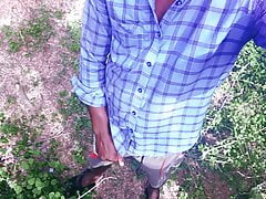 Indian young boy hand job from outside