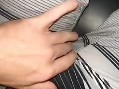Rubbing my cock through my shorts