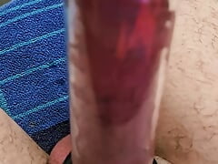 Milking Machine Session.15 - Uncut Married Tradie shoots 2 loads into milking machine