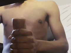 BIG BLACK COCK jizzing inwards fresh plaything under the desk