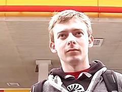 Shy twink picked up for doggystyle 3way