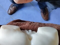 Hot Cumshot on Rubber Pussy, POV . A Lot of cum