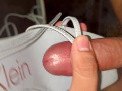 Cum on Light Blue Heels