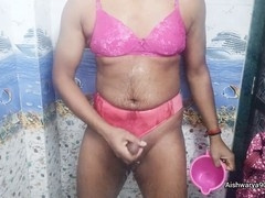 Indian crossdresser, men masturbating solo, amateur crossdresser