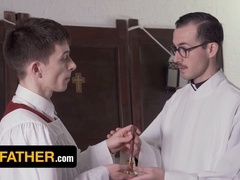 Yesfather, altar boy, anal creampie
