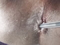 Ass hole showing cum shot complition