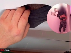 Cunny Fucktoy at the Gloryhole - Gay-for-pay Loves the Gullet Tear up