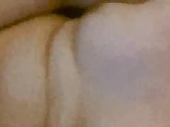 Horny chub cums on himself