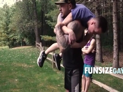 Twink Showering With Personal Trainer