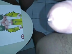 April O'neil cumshot in big boobs