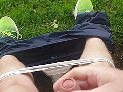 Handjob in the park