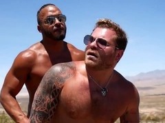 Riley Mitchel and Dillon Diaz get it on in the great outdoors with some ass action