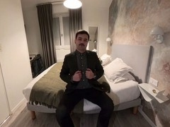 Gay jerk off instruction - cum on my chest