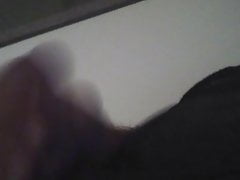 Masterbating with huge cock