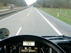 With His Cock In His Hand As I Drive The Truck
