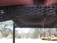 Grandpa pissing behind the barn