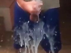 Milk on mirror.