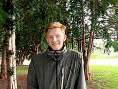 European dude riding a very large penis in POV