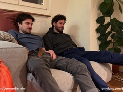 Straight Friend Jerks Best Buddy First Time - Got Caught By Roommate