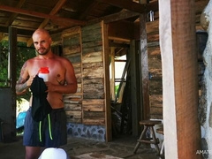 Outdoor fucking with Romeo Davis in the sun