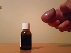 Amateur solo handjob and cumshot on a bad medicine, jerking off a huge load of cum from a big cock