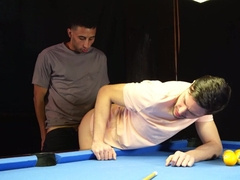 Hunk threesome with a skinny slut taking it bareback