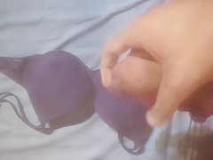Cum on sisters blue bra