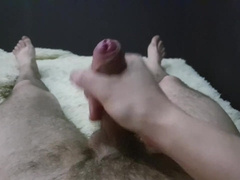 stud drains off uncircumcised man rod and spunks