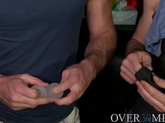 Mike prep his ass before Blake gets his big dick inside