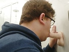 Sucking My Dildo on the Wall 5