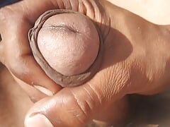 Outdoor handjob compition