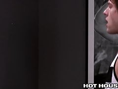 HotHouse - Fit Stud Austin Avery Barebacks Towel Boy In Gym