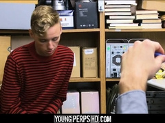 Torrid Young Towheaded Lad Shoplifter Poked By Mall Cop