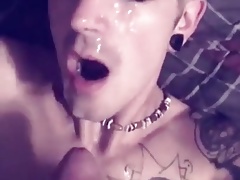 Paint his face with cum